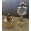 Image 1 : Two Vintage Glass Oil Lamp Bases (No Chimneys Included) 5 T and 10 T 