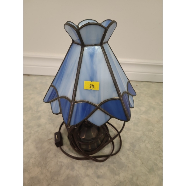 Tiffany style lamp blue with flowers - 5W, 10T 