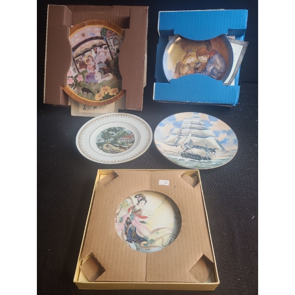 Collection of Plates Including: Asian Design