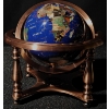 Image 2 : Blue Lapis Lazuli Desk Globe on Copper Rotating Axis