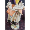 Image 6 : Bavarian Porcelain Plate, Flower Basket, and Lady Figurine Group