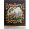 Image 2 : Victorian Petitepoint Wall Tapestry In Ornate Bevelled Frame 26x26 