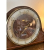 Image 2 : antique desk clock in working condition with ornate three candle holder 14 inches in height