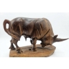 Image 5 : Carved Wooden Bull Figurine with Integrated Thermometer