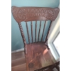 Image 4 : 8 Carved Wood Dining Chairs incl 4 Greenman North Wind Chairs