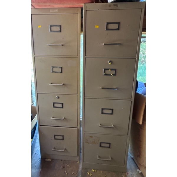 Beige Metal Filing Cabinets - 15W, 53T