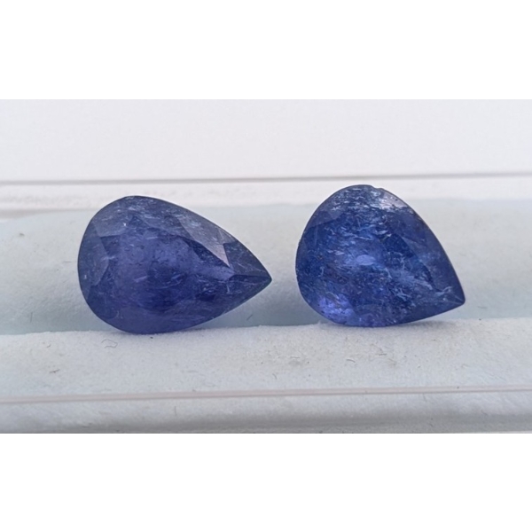 8.78 ct Certified Tanzanite gemstone Pair ($6,100 Appraisal)