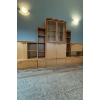 Image 1 : Vintage 1970s teak shelving unit comes in three pieces with easy roll shelving and tons of storage s