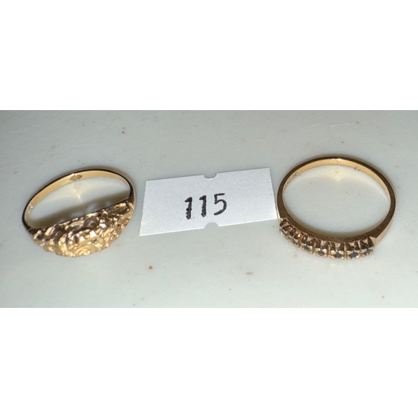 Stamped 10K Yellow Gold Ladies Rings - Gold Nugget Design & More 