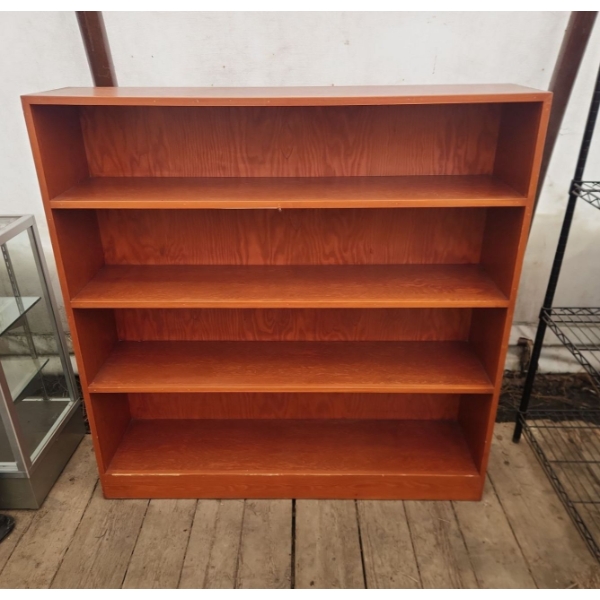 Four Shelf Wooden Bookcase - 48"H x 48"W x 12"D