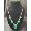 Image 3 : Stamped .925  22-Inch Aventurine Necklace and Brodzite Bracelet 