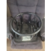 Image 4 : Reclining Gliding Upholstered Fabric Navy Blue Arm Chair & Ottoman