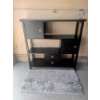 Image 1 : Black Wooden Storage Unit With Shelves, Cabinets, and Drawers