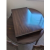 Image 4 : Wood Dining Table w/ Leaf and 3 Chairs - 50W, 30T