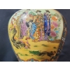 Image 4 : Hand Painted Geisha Art Lamp on Wooden Base- Tested. 