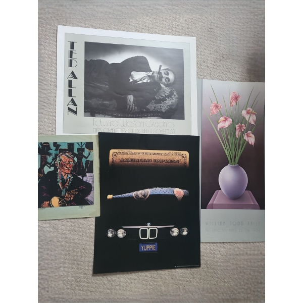 Vintage Posters: Ted Allan 30 X 24, Yuppie 22 X 28, Haile 20 X 36 and Hostin Shazza Face  13.5 X 16 