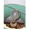 Image 3 : Pair of Wooden Base Lamps  14T and 1 Vintage Green Shade 9" Diameter, 7 T