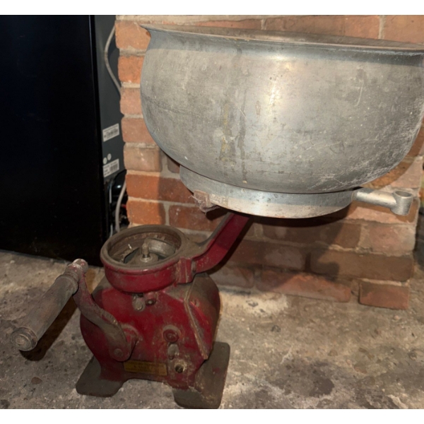 Antique Cream Separator Cast Iron Base & Hand Crank-Rustic Yard Decor