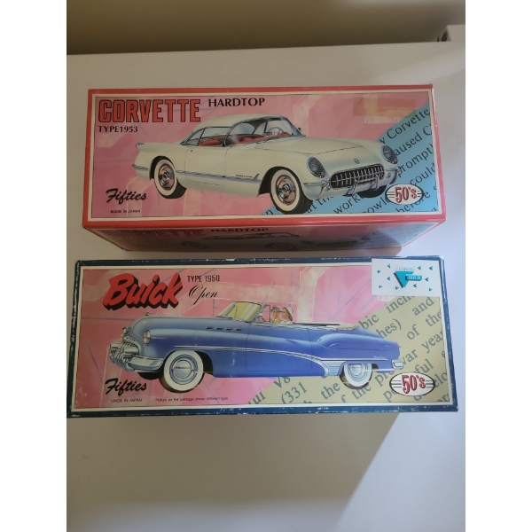 New Vintage Model Cars - 1953 Chevrolet Corvette Hardtop 1950 Buick Open Convertible 