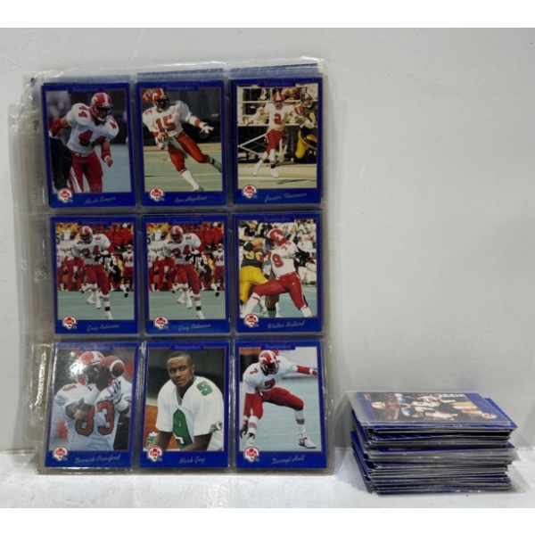 7 Card Sheets Plus Stack Of 1991 CHL Trading Cards