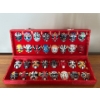 Image 1 : Collectible Vintage Chinese Theatre Opera Masks (32) Hand Painted Miniatures w/ Display Case  