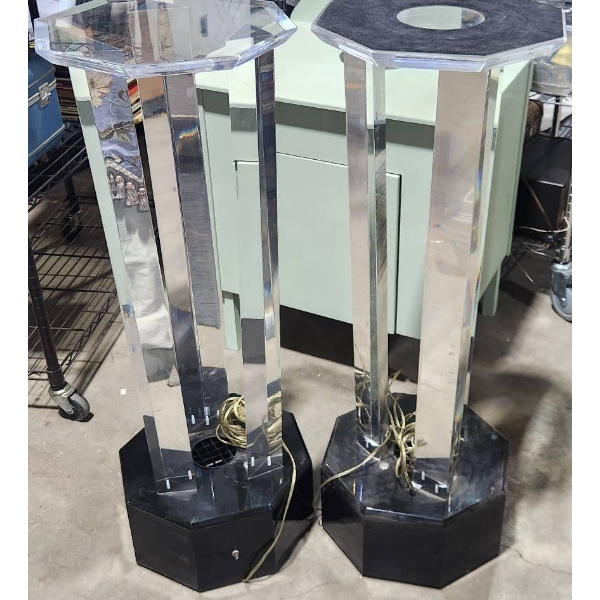 Acrylic Pedestal Display Light Towers, Tested and Working