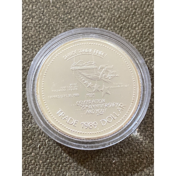 1989 Canadian Hot Air Balloon Championships Trade Dollar in Case
