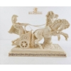 Image 3 : Roman Charioteer Sculpture with Horses, 16-Inch Width