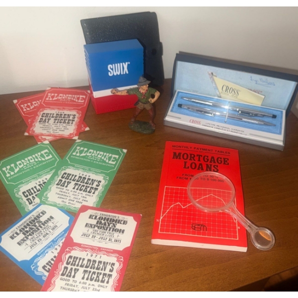 Vintage Smalls - Cross Fountain Pens Fighting Figurine Klondike Day Passes & More