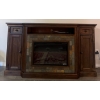 Image 3 : Walnut Electric Fireplace TV Stand 72x18x40