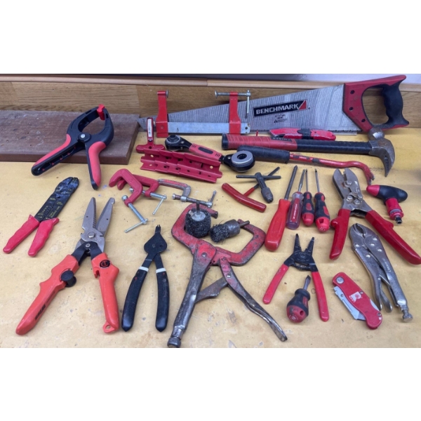 Large Collection Of Hand Tools - Pliers, Wrenches, Screwdrivers, Handsaw & More