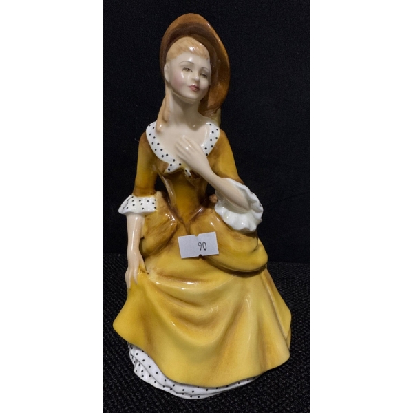 Doulton & Co Limited "Sandra" Bone China Figurine (6"tall) Hand Decorated