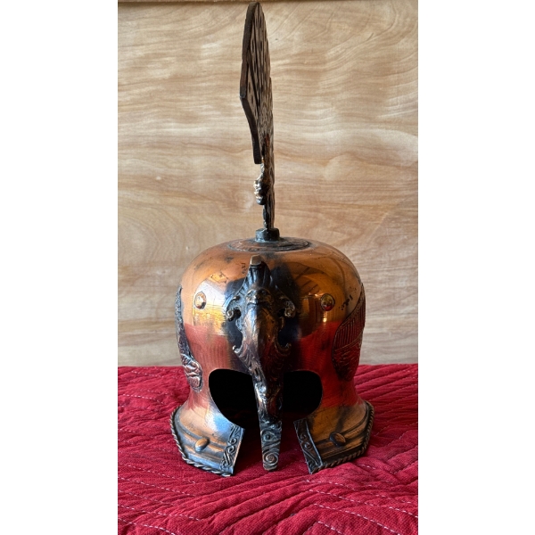 Decorative Brass Coloured Spartan Style Helmet 