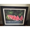 Image 1 : Painting of Watermelon and Slices 25.5 X 21.5, Framed
