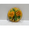 Image 1 : Chalk Flowers, Yellow Roses on Branch 7"Diameter