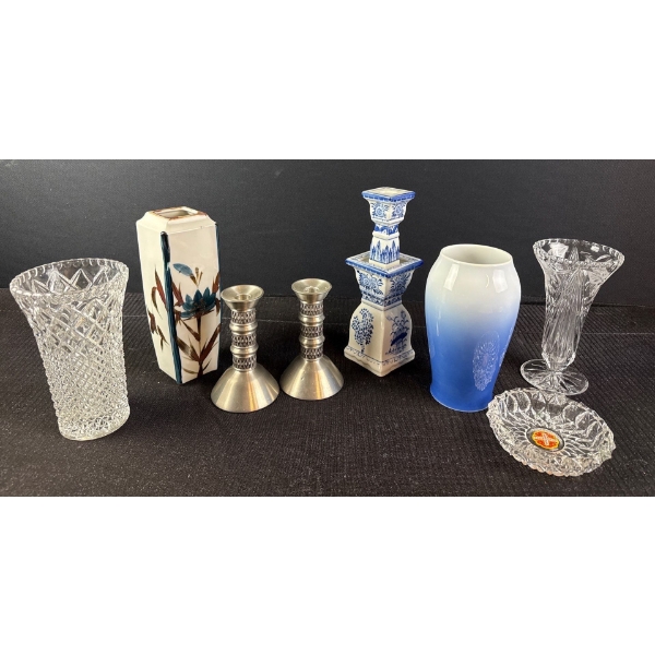 Crystal Vases, B&G Denmark Vase, Candle Holders and More 