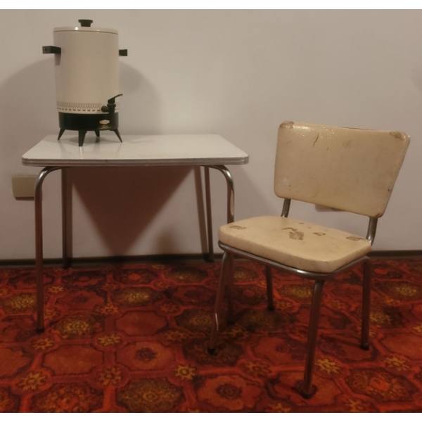 Vintage Childs Desk (24W, 18D, 21T) + Vintage Drink Dispenser 