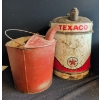 Image 2 : Antique Metal Vessels - Texaco Can Cauldron Funnel & Watering Can 