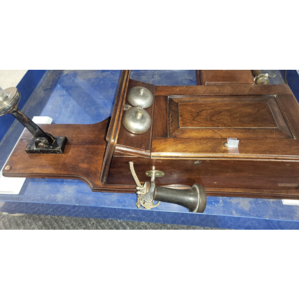 Vintage Wooden Wall Mounted Telephone