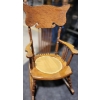 Image 2 : Wooden Rocking Chair w/ Design: Seat 18 D, Rocker 30 D, 38.5 T