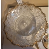 Image 5 : Collectible Green Carnival Glass Bowl w/ Antique Gold Rimmed Pressed Crystal Bowl & more