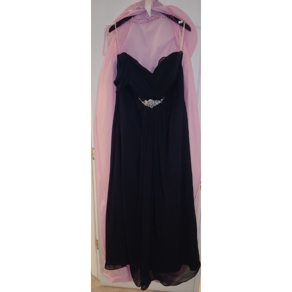 Strapless Black Gown with Jewel Embellishment (Sophia Tolli- Plus Size)