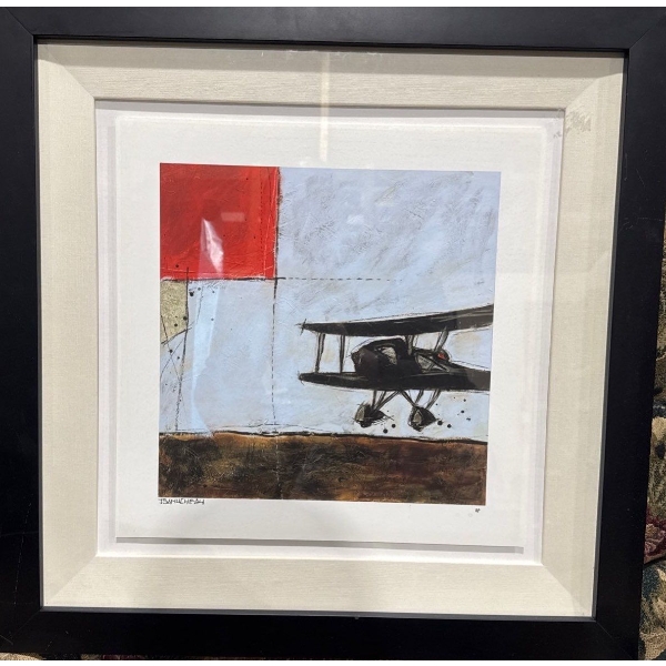 'In Flight' Aviator Print Artist Proof (AP, 50 Total)  w/ COA   By: JGANUCHEAH - 23X23 