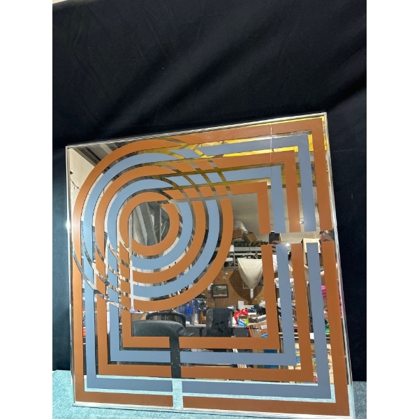 Greg Copland Mid Century Mirror Art Piece (39.5" X 39.5") 