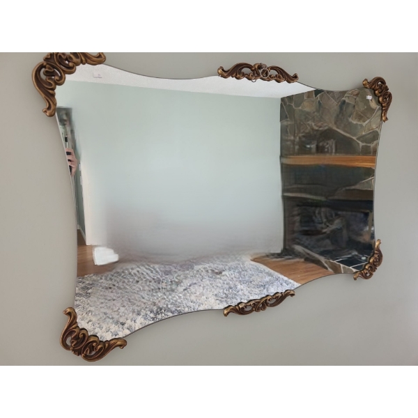 Wall Mirror w/ Metal Accents 51 X 33 