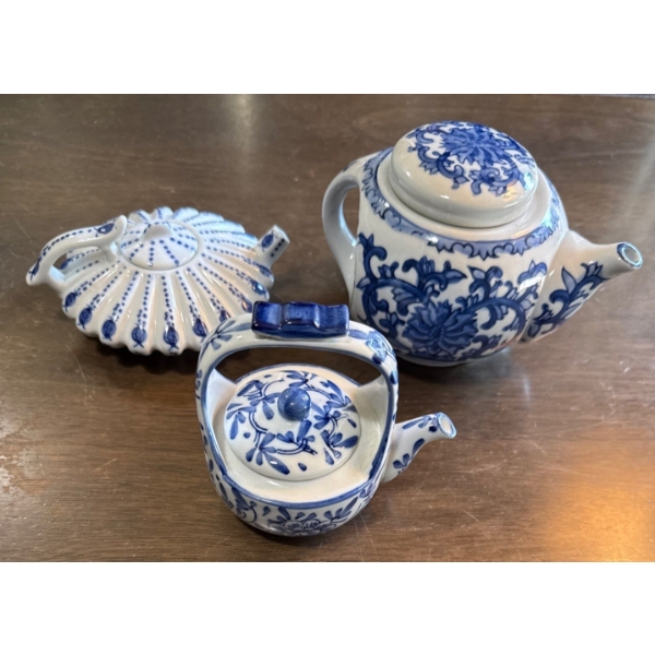Hand Painted Navy Blue Decorative Porcelain Kitchenware 4.5T
