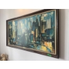Image 2 : Framed Jigsaw Dogs 20Hx28W, Metropolis by Night by Rico 28Hx52 