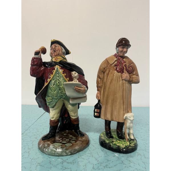 Royal Doulton "Town Crier" and Royal Doulton "The Shepherd"