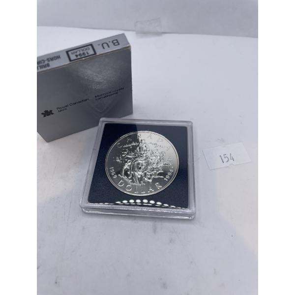 1994 Canada RCMP Dog Team Patrol Silver Dollar