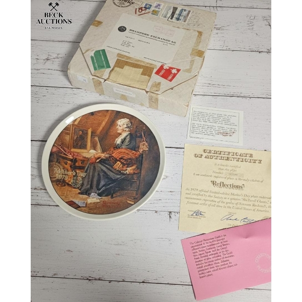Norman Rockwell Plates Collection It Comes With Its Original Box And A Certificate Of Authenticity. 